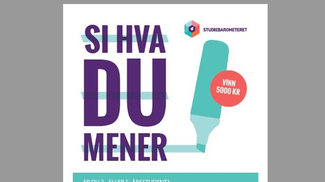Studiebarometeret – den nasjonale spørreundersøkelsen om studiekvalitet