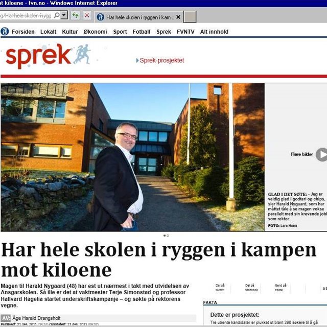 Rektor Harald blir sprek