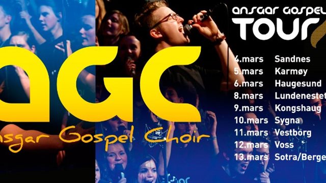 Norgesturné med Ansgar Gospel Choir - 4. til 13. mars 2016