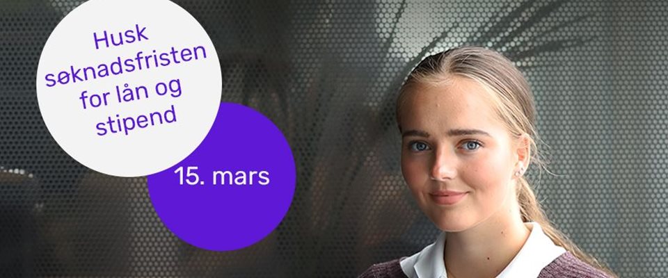 Søk om stipend og lån før 15. mars